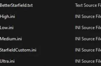 Настройки BetterStarfield Настройки BetterStarfield