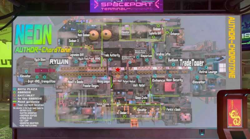 Bilingual map in Chinese and English-NEON City