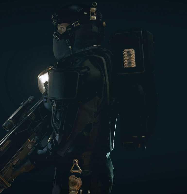 Black Ecliptic Spacesuit