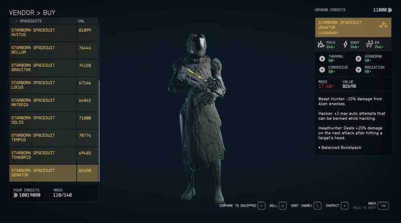 Purchasable Starborn (NG Plus) Suits