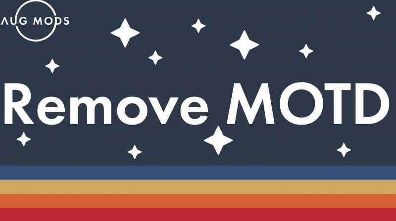 Remove MOTD from Main Menu