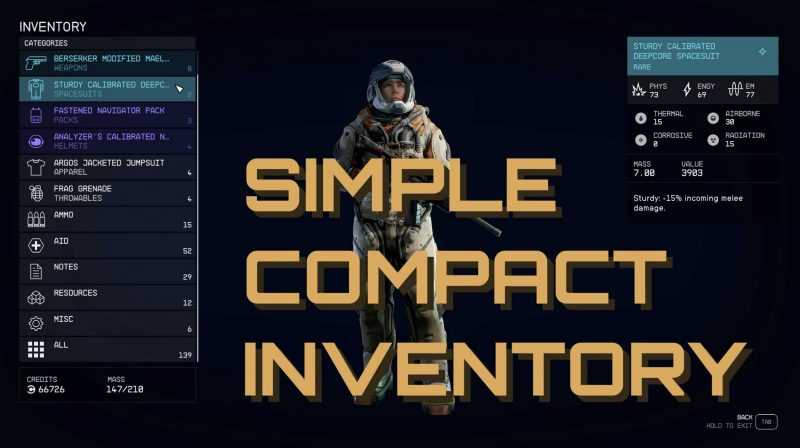 Simple Compact Inventory