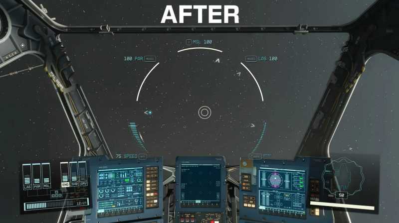 Spicy Clean Ship HUD