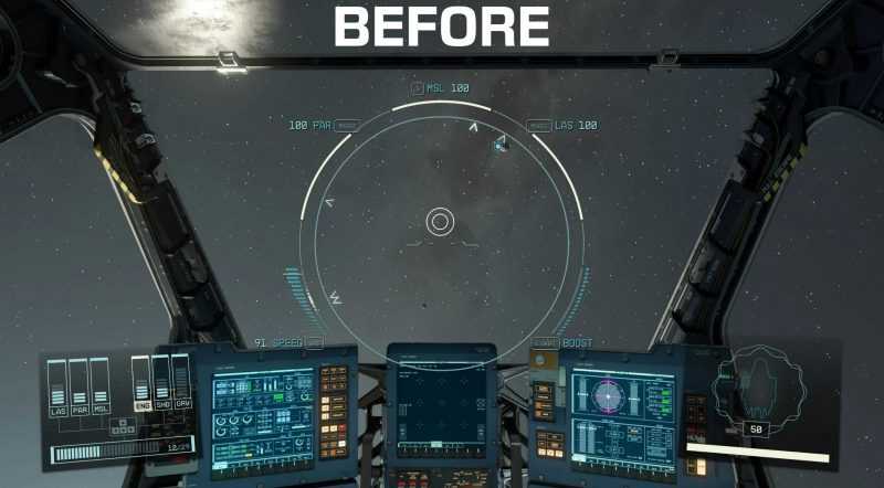 Spicy Clean Ship HUD