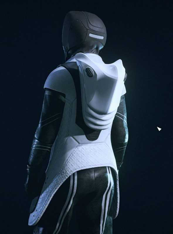 True White and Black Mantis Armor