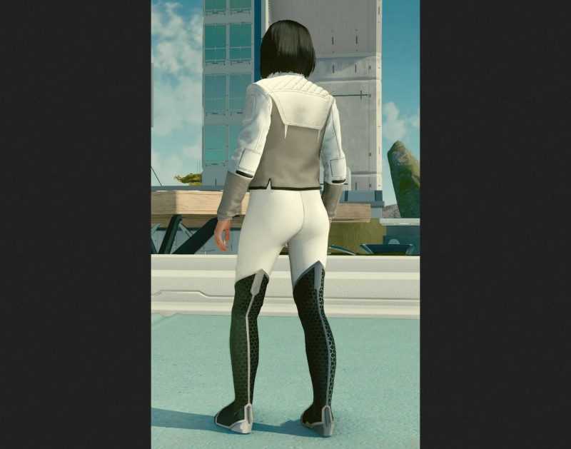 White leggings with Jacket