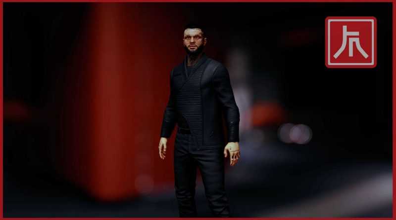 4K – Ryujin Fitted Bussines Suit – Black Retexture