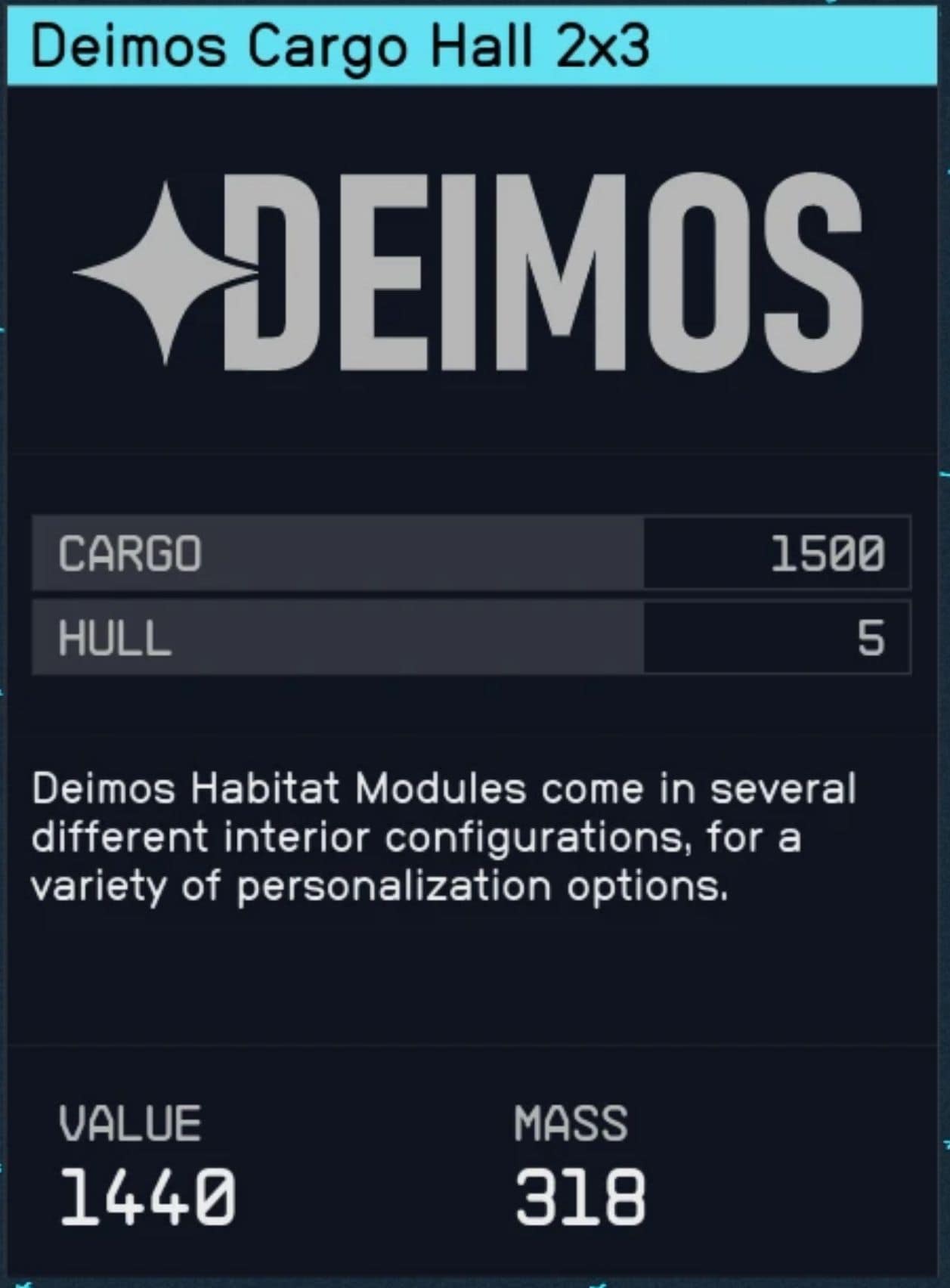 Actually Useful Cargo Habs (with Optional Relative Mass)