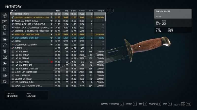 Alternate default columns for StarUI Inventory