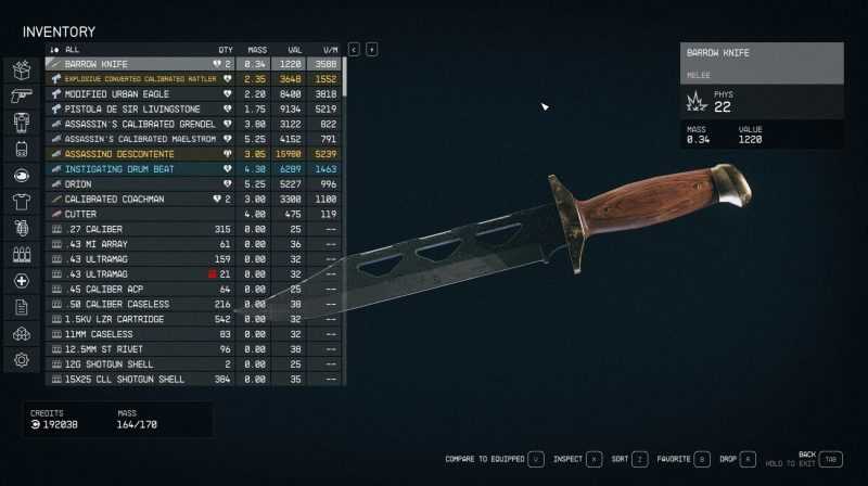 Alternate default columns for StarUI Inventory