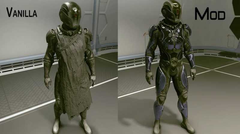 Capeless Starborn Armor – No Potato Sack and Cleaner Metal