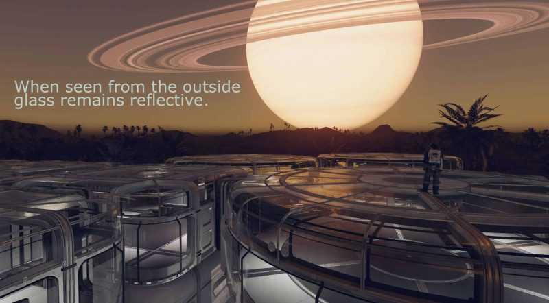 Clear anti-glare glass for outpost windows