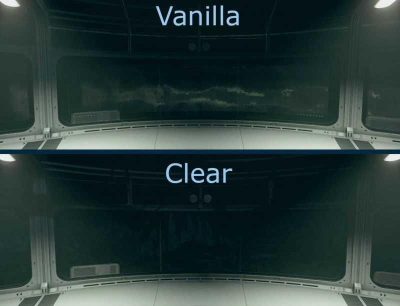 Clear anti-glare glass for outpost windows