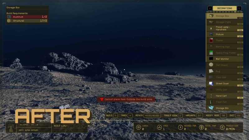 Compact Build Menu UI