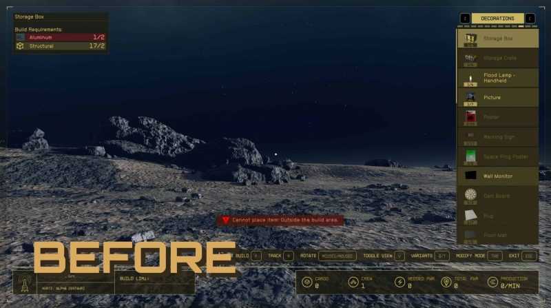 Compact Build Menu UI
