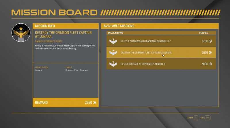 Easy Read Dark UI – Mission Boards