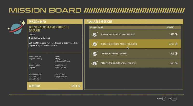 Easy Read Dark UI – Mission Boards