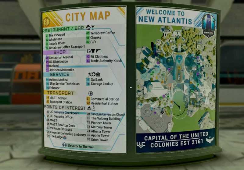 Immersive New Atlantis City Map