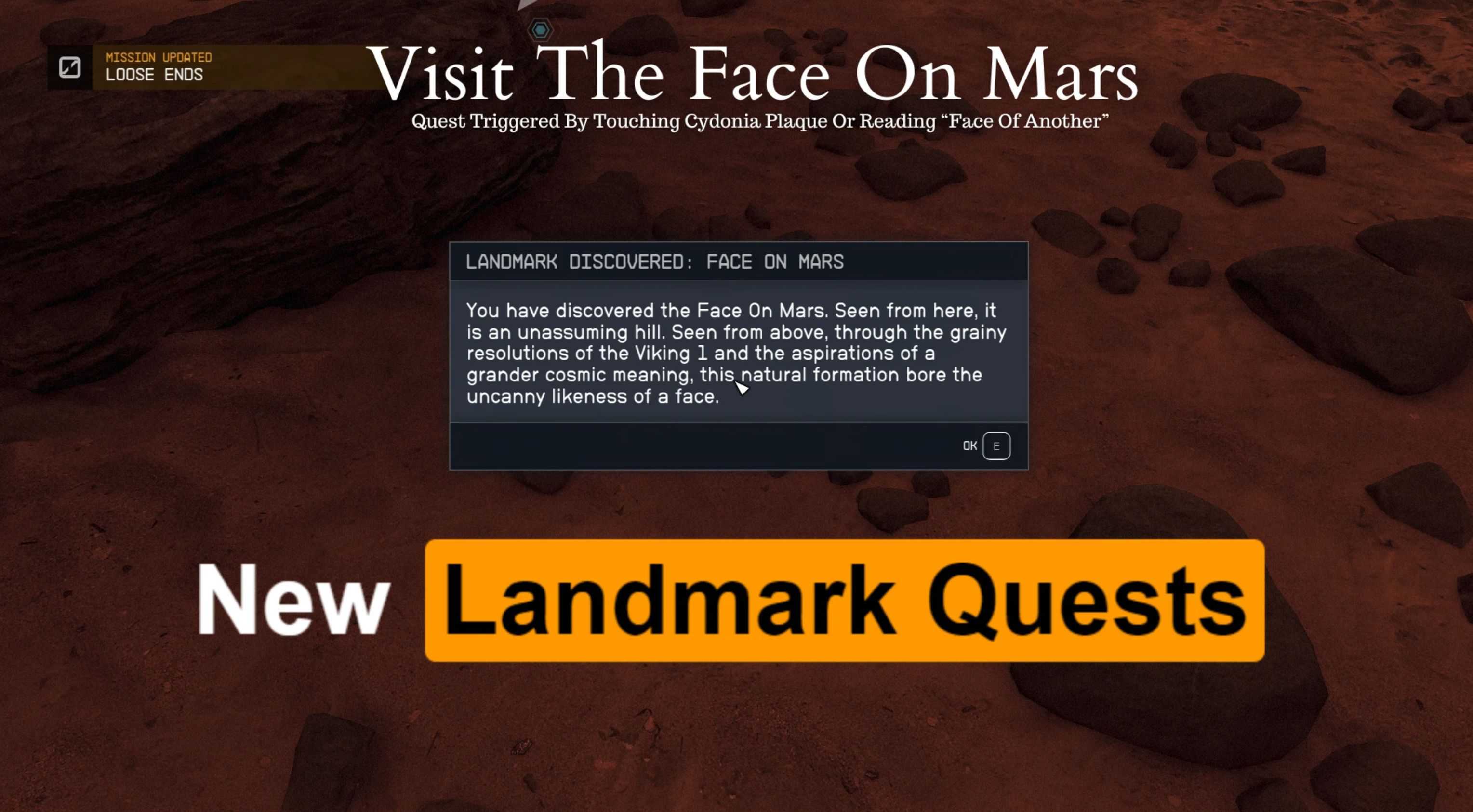 New Landmark Quests – Cut Content Restored
