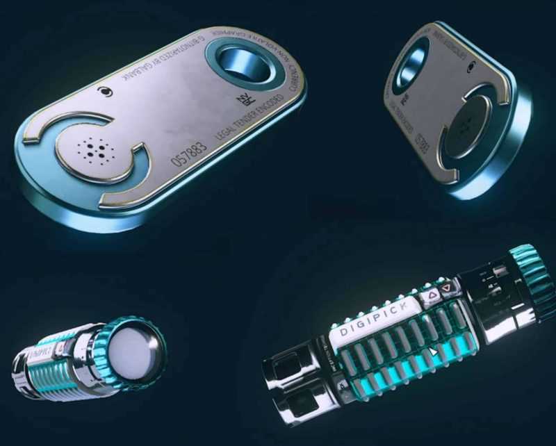 Recolored Silver Credit Stick and Digipick