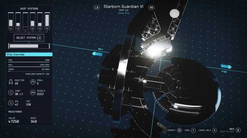 Starborn Guardian Ship – Starfield Black Retexture
