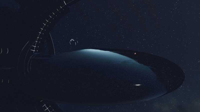 Starborn Guardian Ship – Starfield Black Retexture