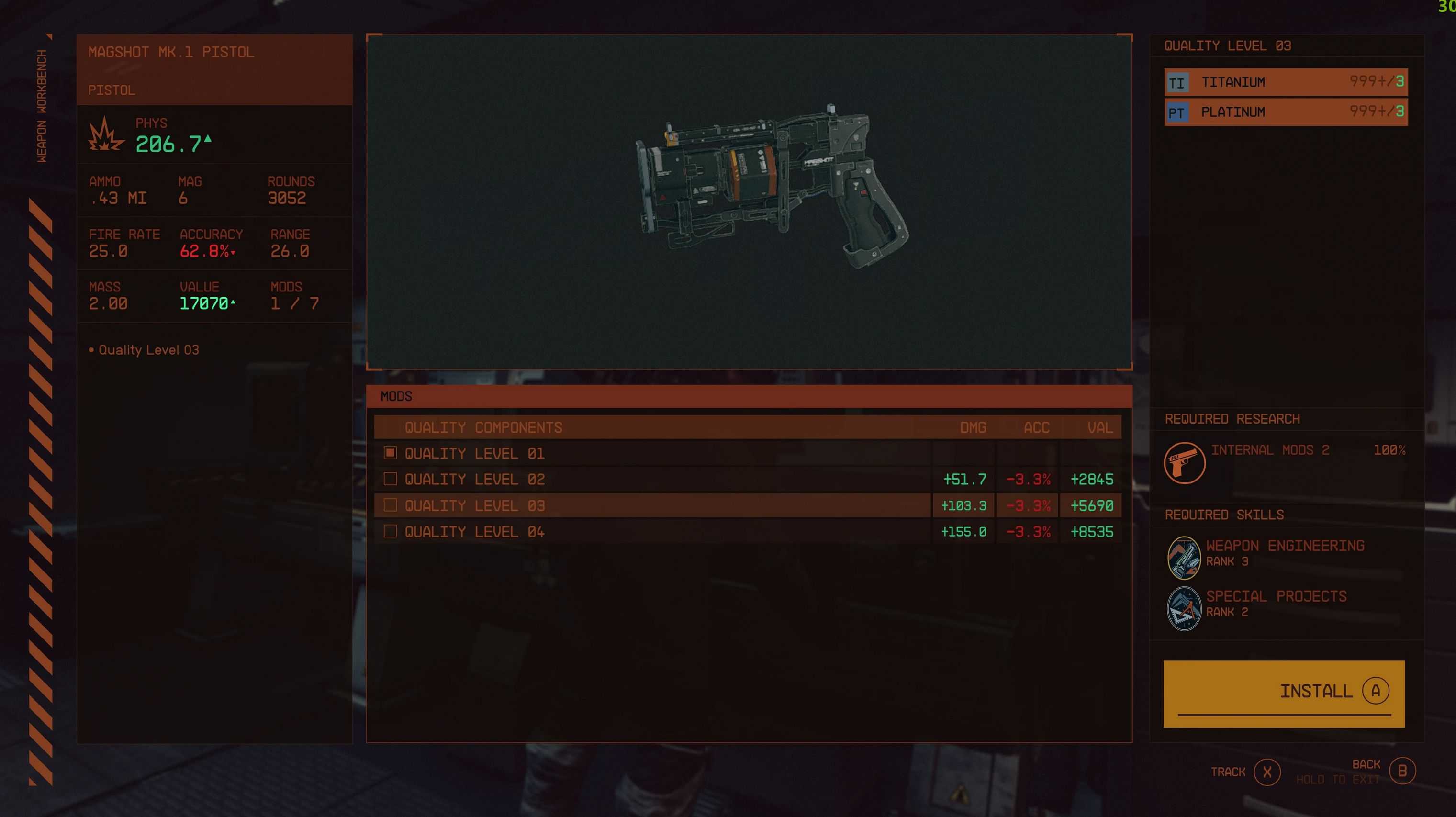 Starfield Extended – Craftable Quality