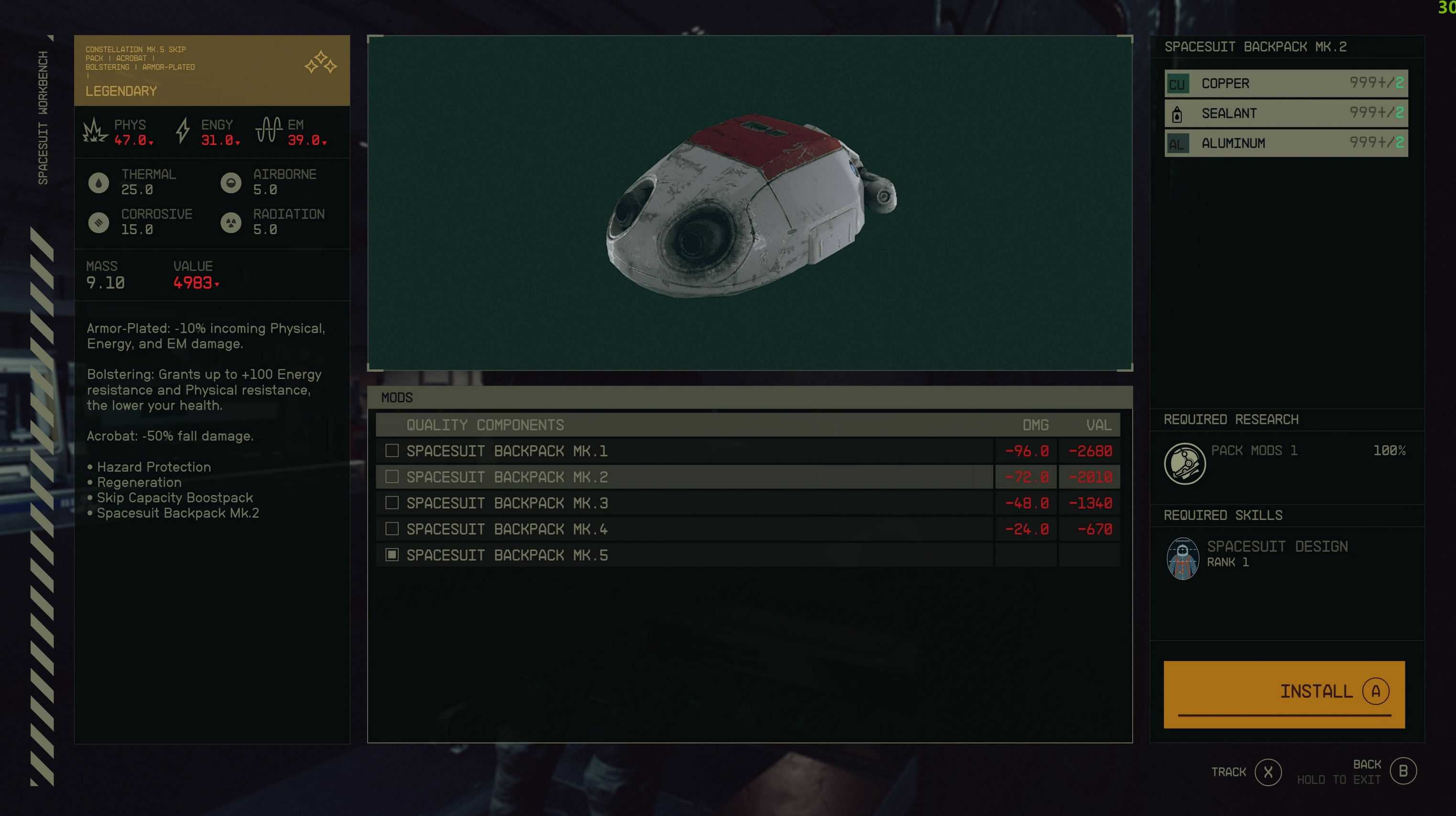 Starfield Extended – Craftable Quality