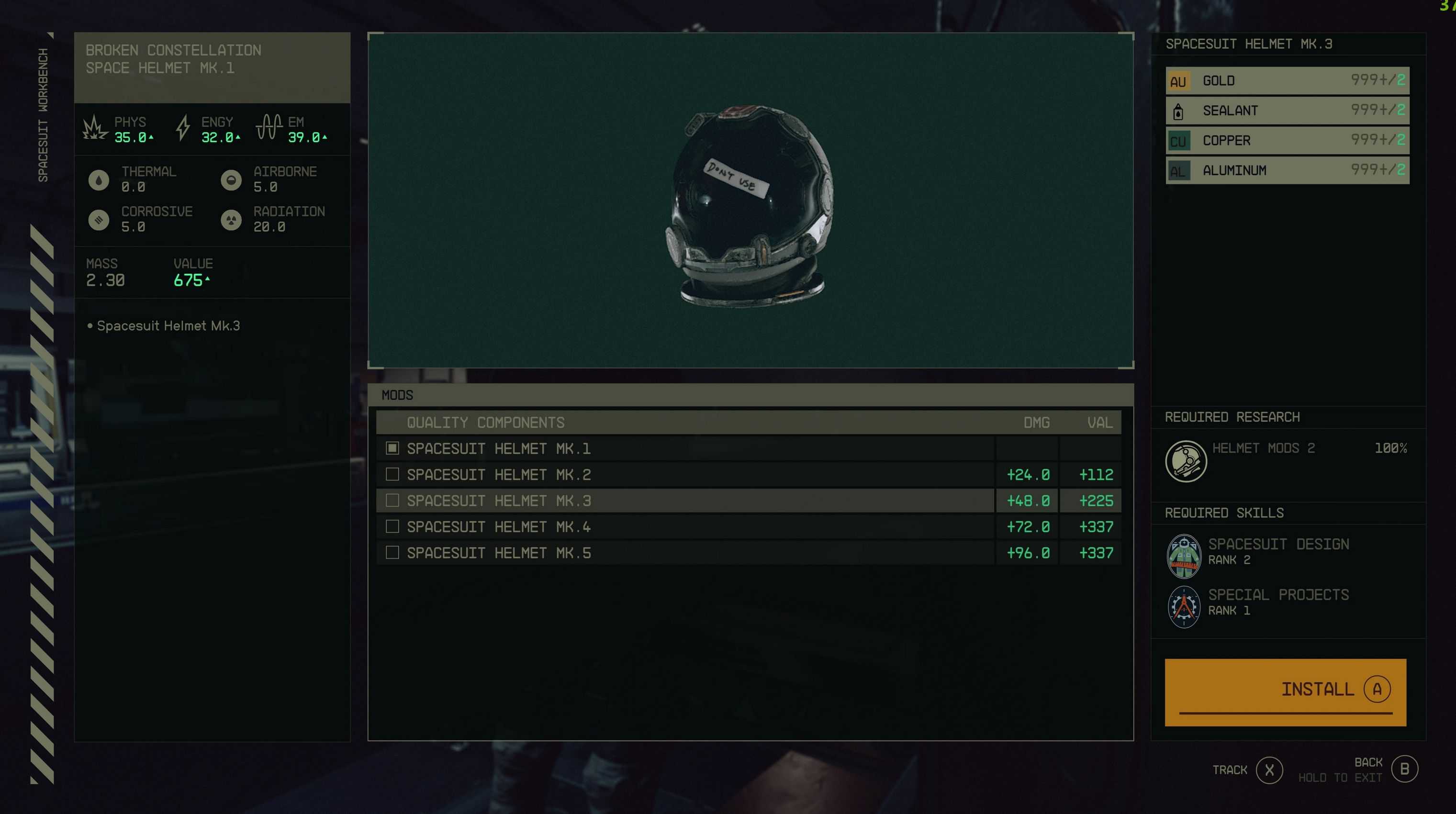 Starfield Extended – Craftable Quality