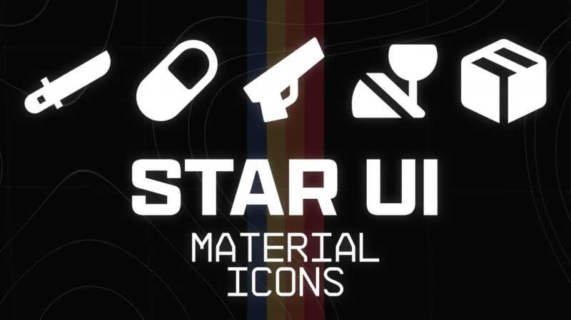 StarUI Material Icons (Simple – HUD – Inventory)