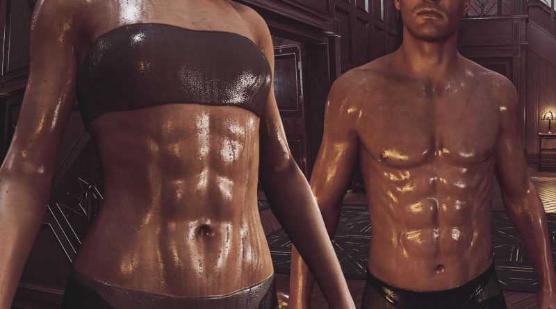 XS Sporty Sexy Sweat – Wet body skin texture for Starfield