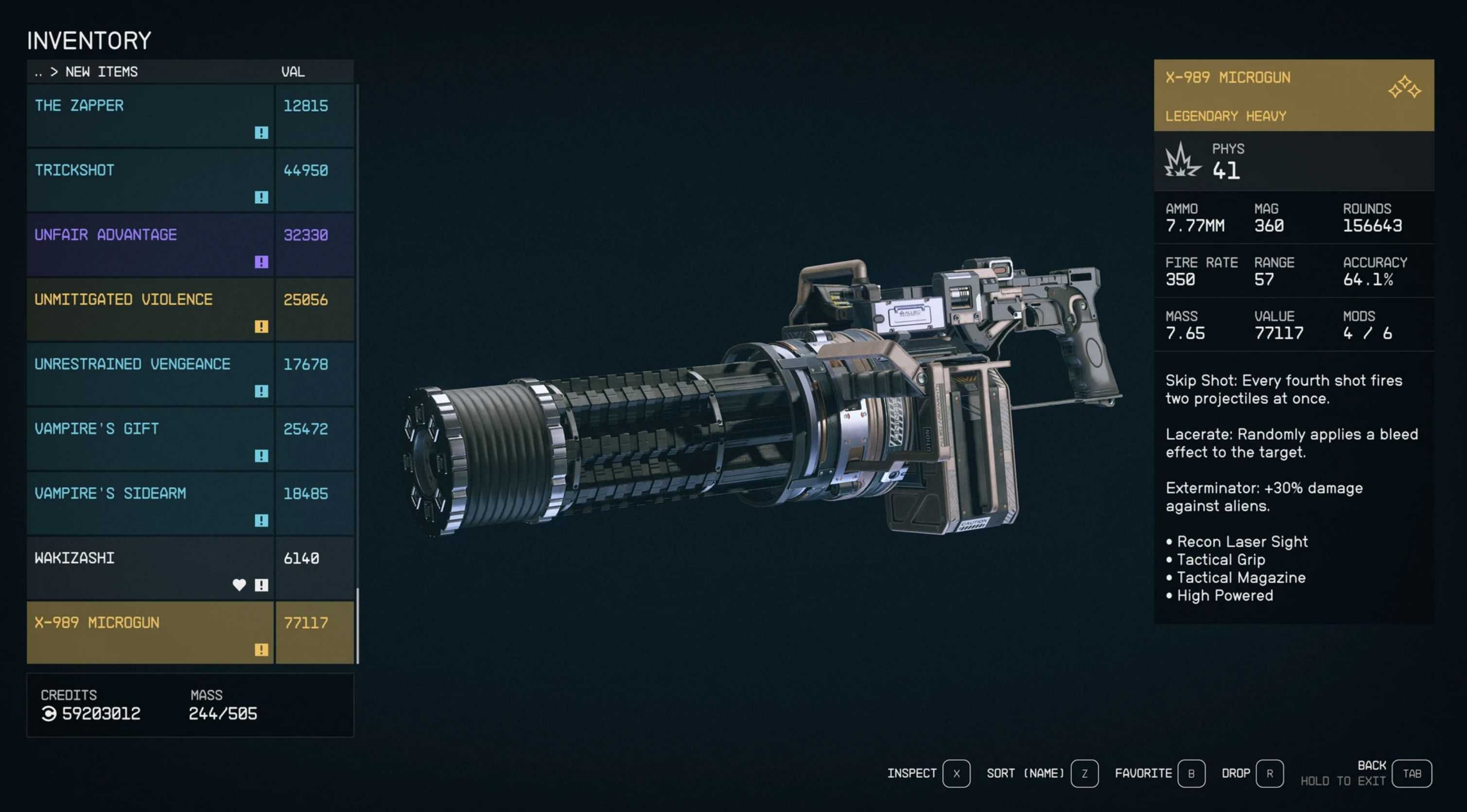 All Unique Weapons