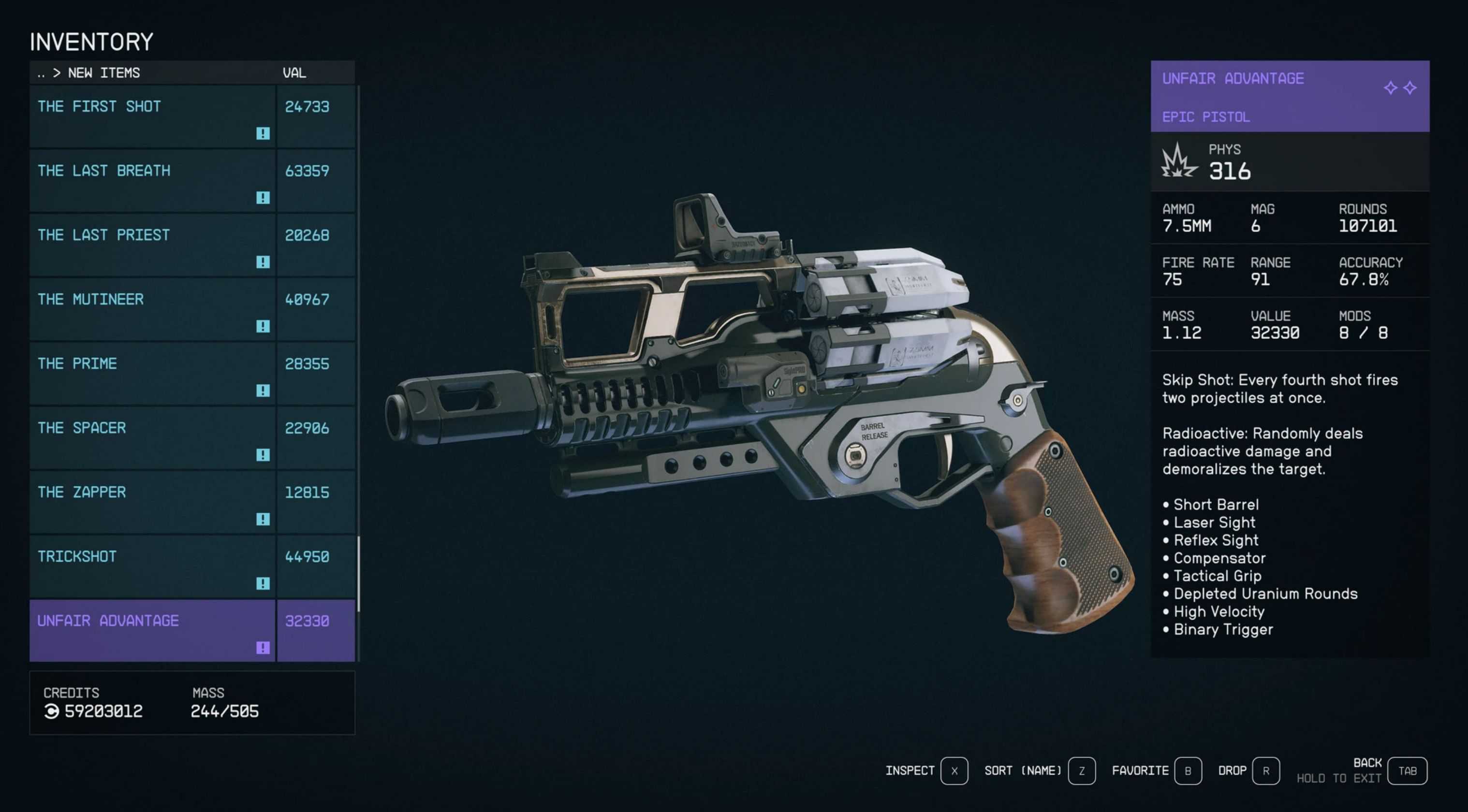All Unique Weapons