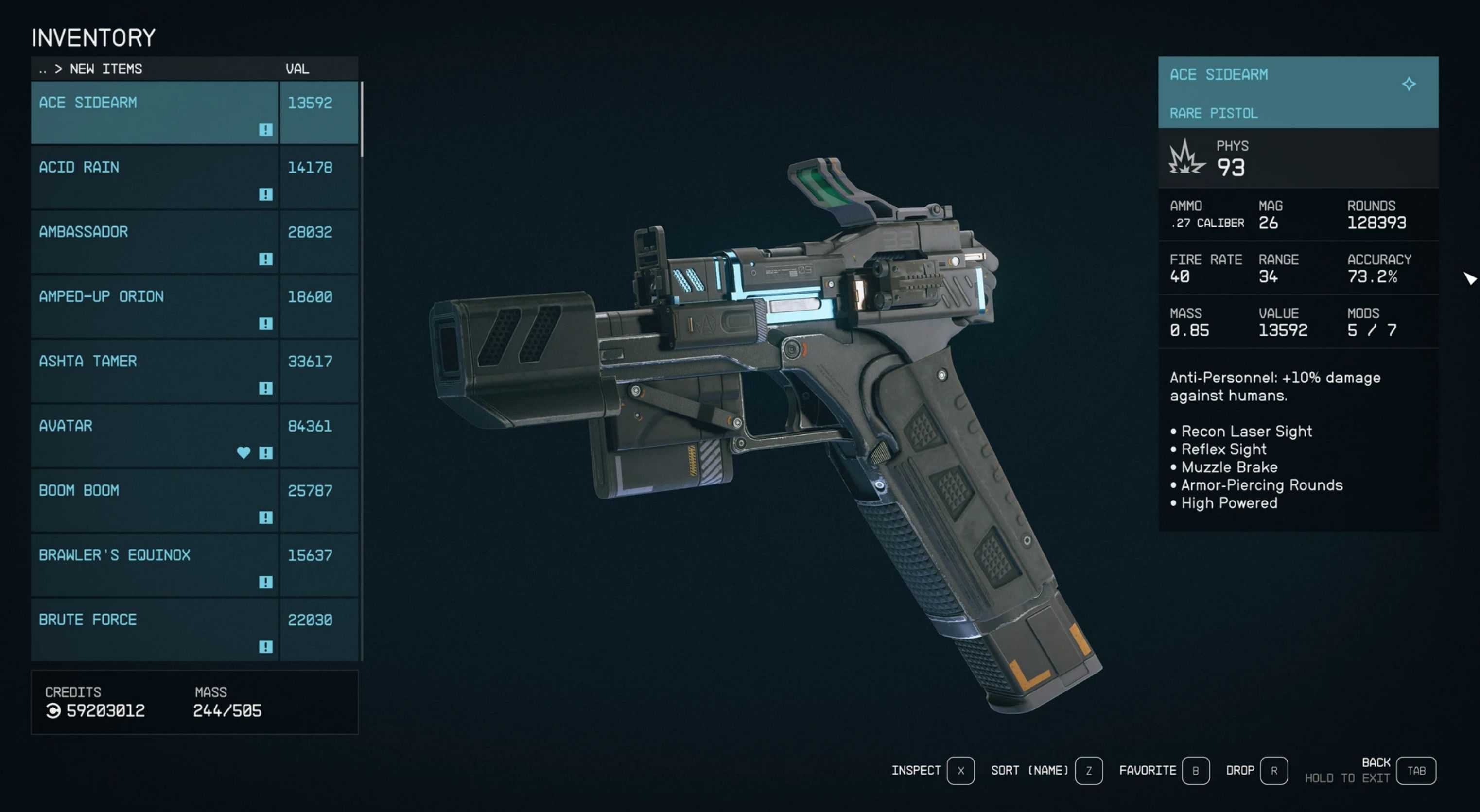 All Unique Weapons