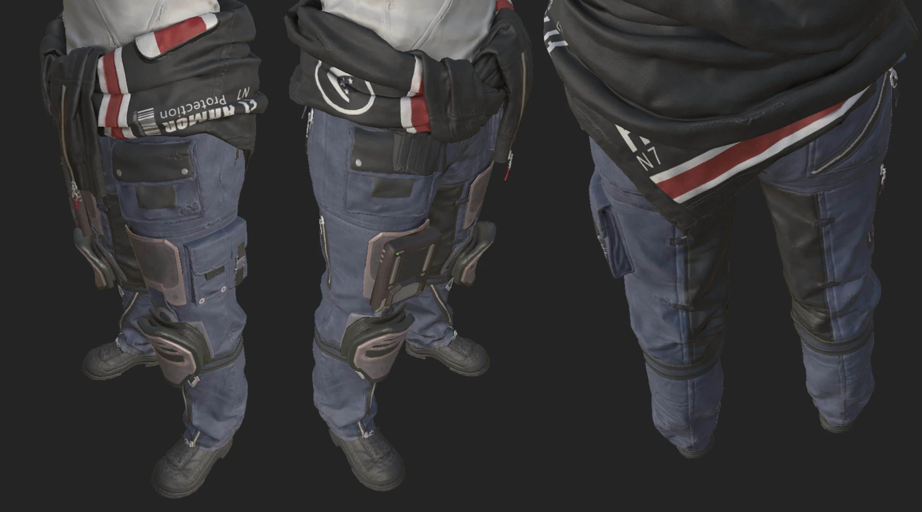 Mass Effect N7 Tank Top and No Bras In Space (Elbow Grease Gear and Engineering Outfit Retexture)