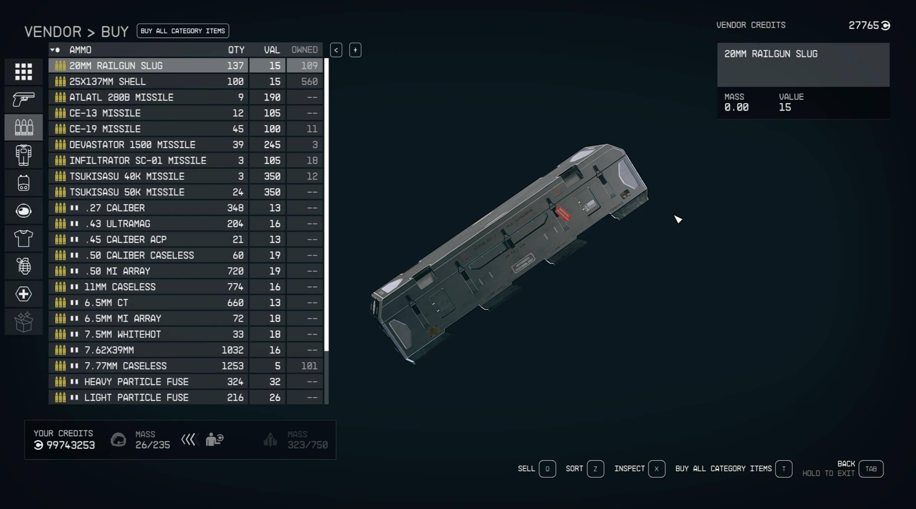 Ship Weapons Use Ammo