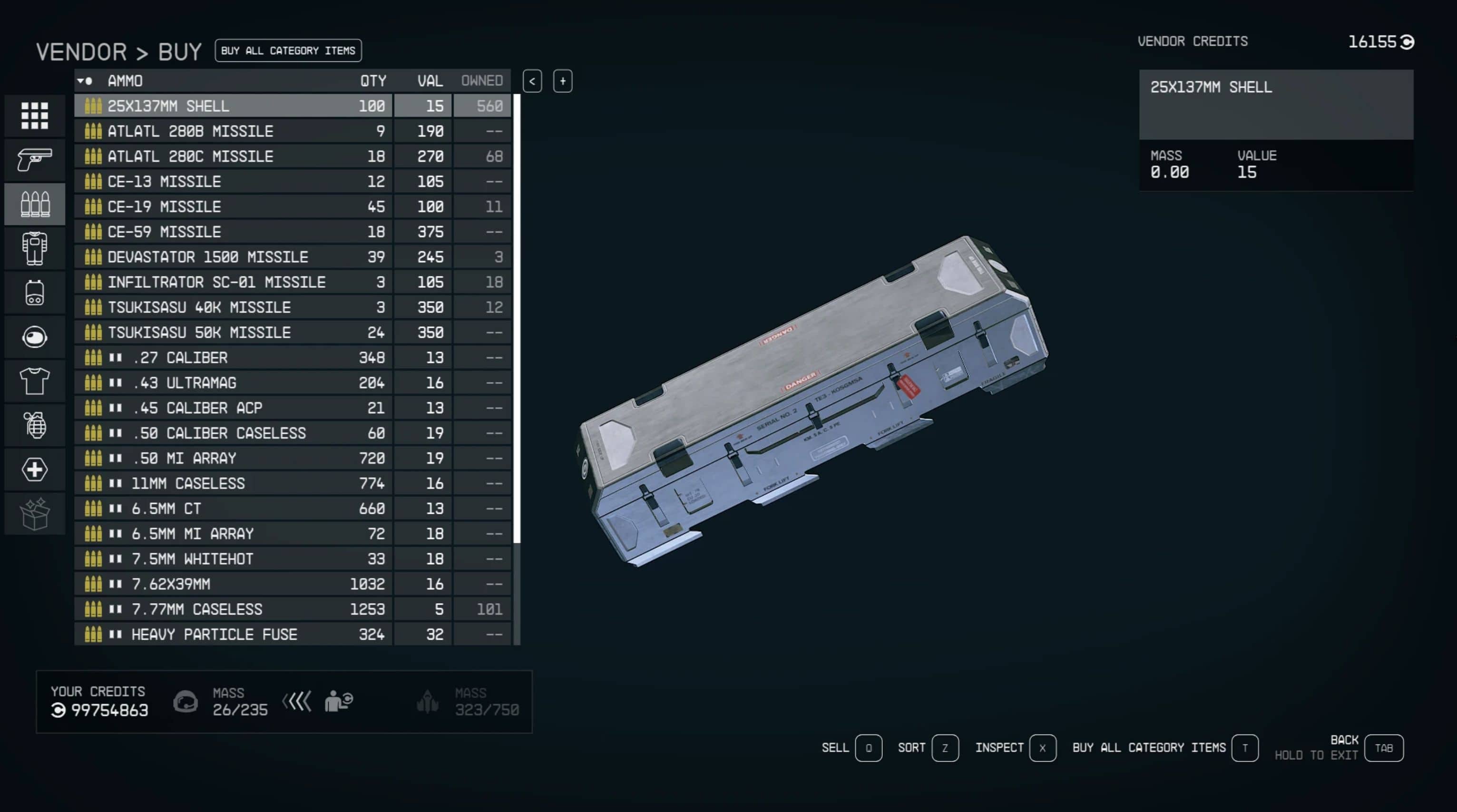 Ship Weapons Use Ammo