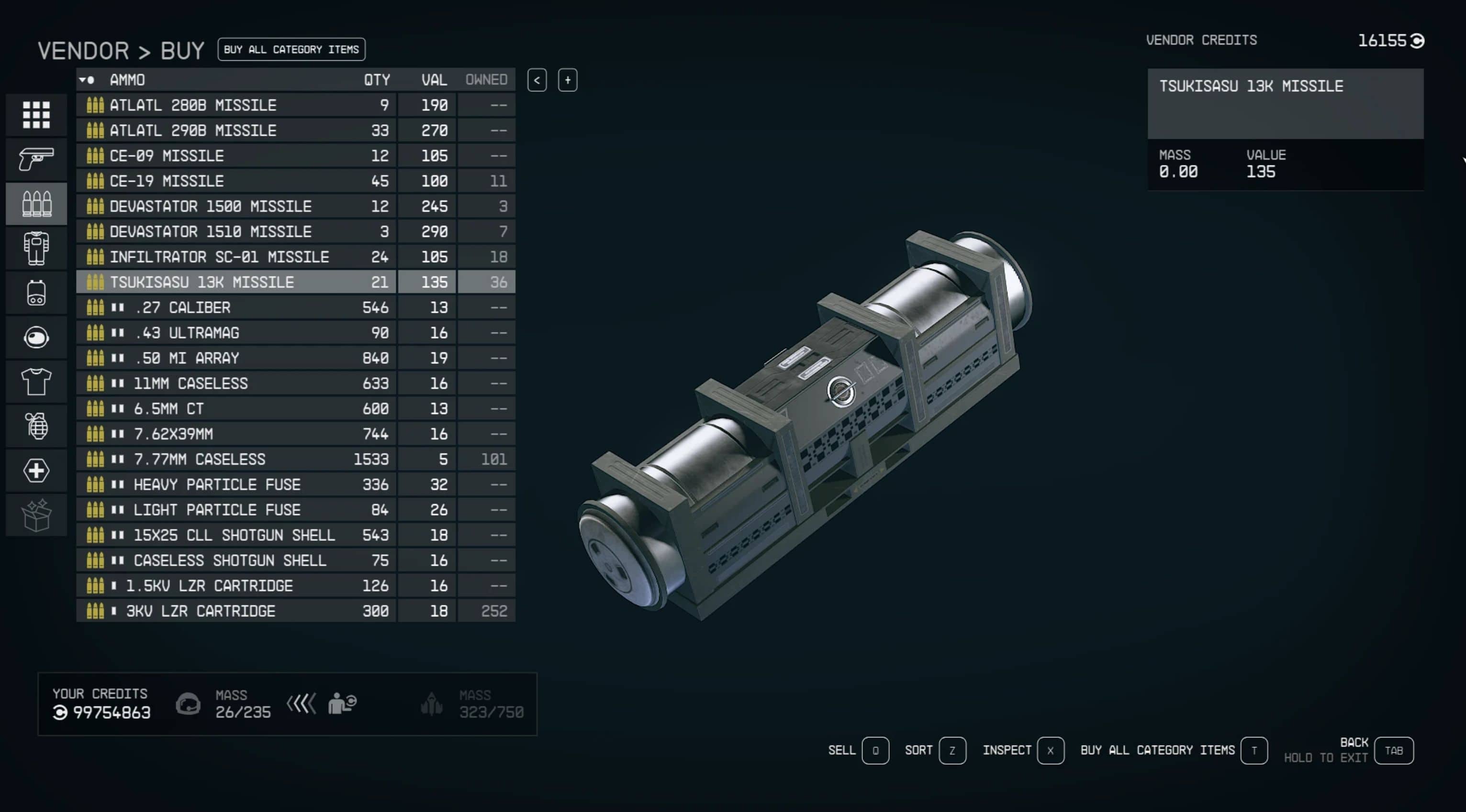 Ship Weapons Use Ammo