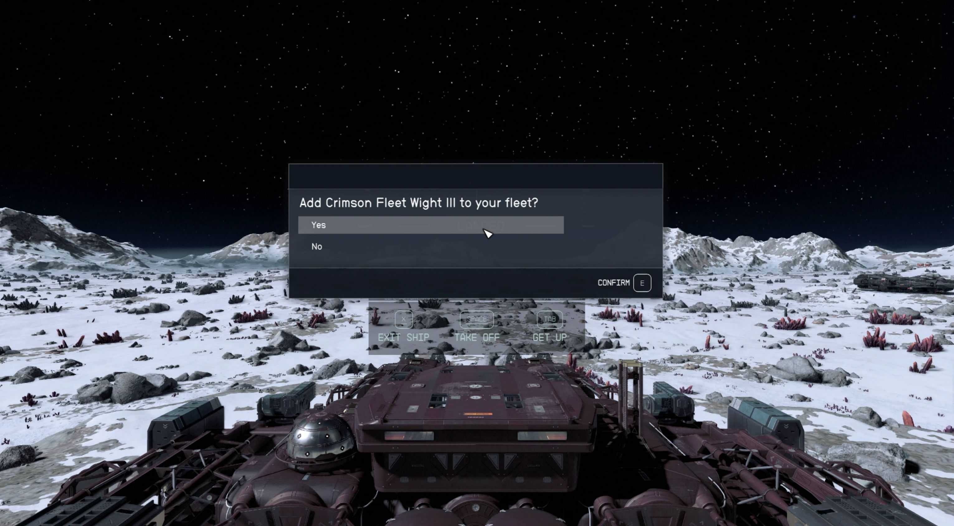 Sit To Add Ship to Fleet