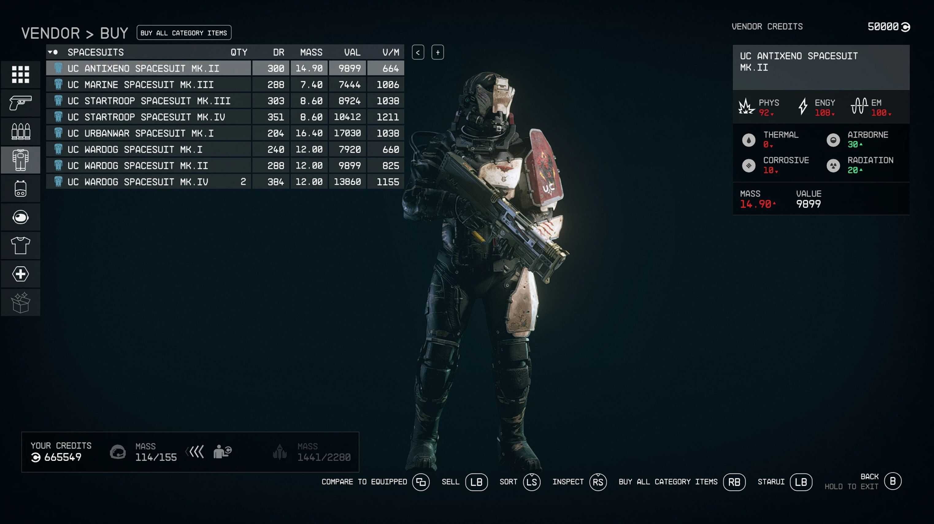 UC Red Devils – Antixeno Veteran Spacesuit