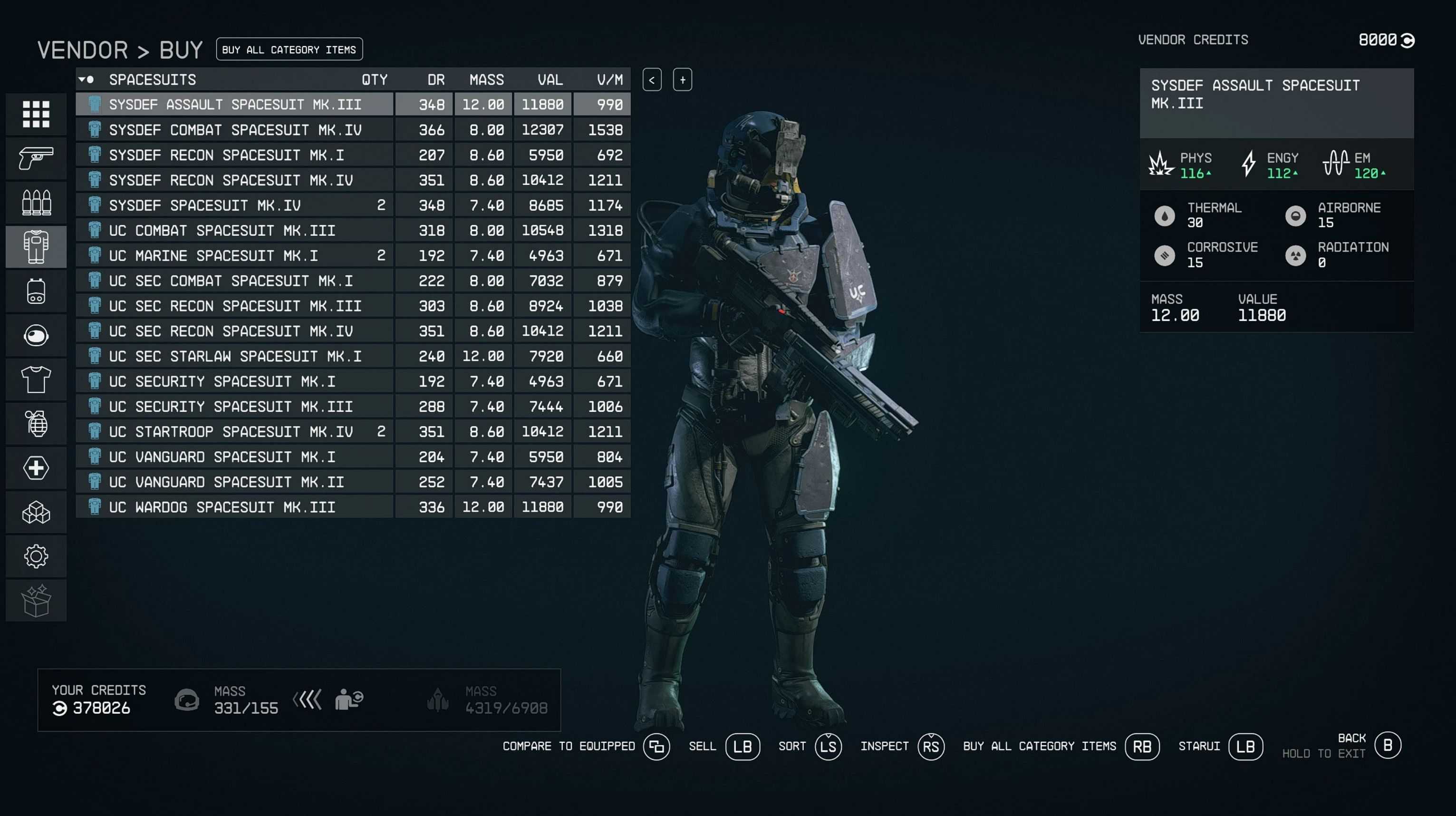 UC Surplus Stores Expanded – Spacesuits and Uniforms